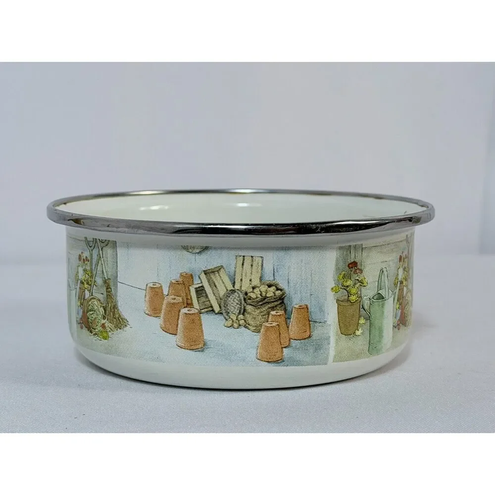 Beatrix Potter Peter Rabbit Enamelware Childs Bowl Mug Tea Cup Garden 2017
